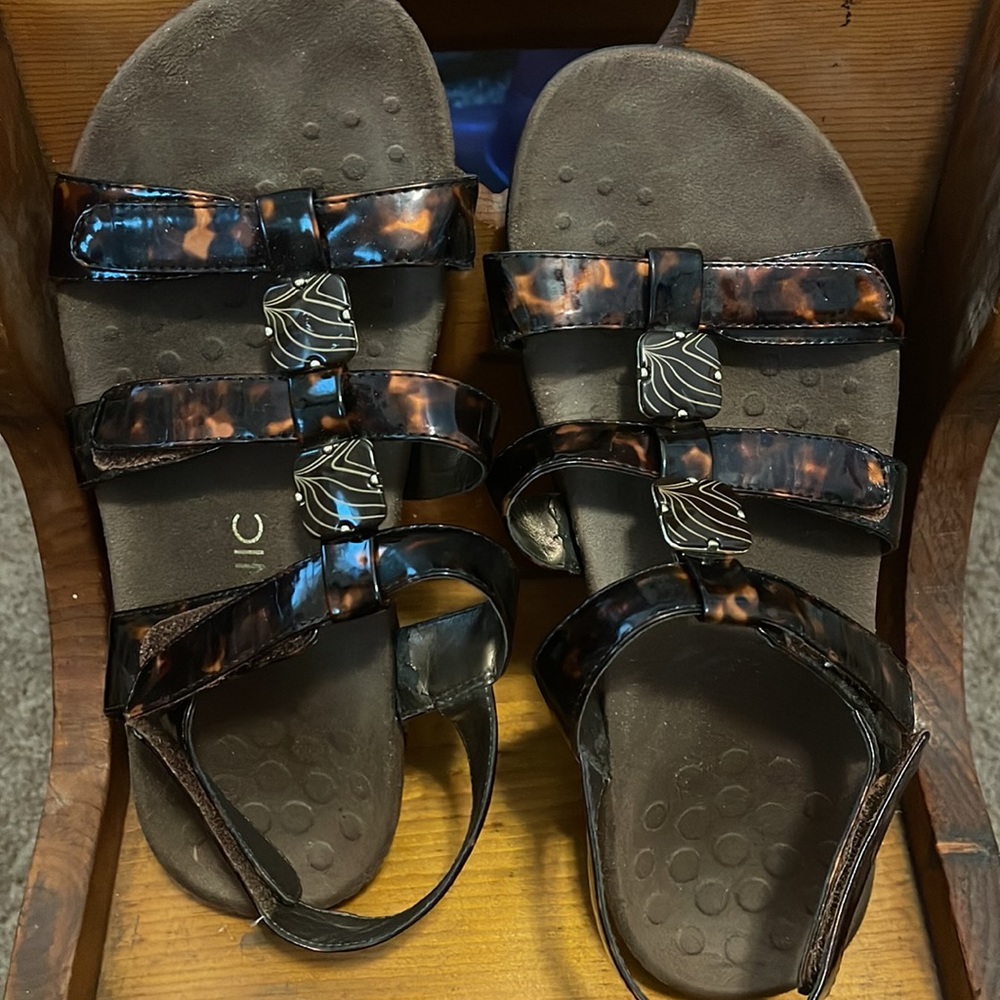 Vionic Size 9 Amber Tortoise Shell Dark Brown Ort… - image 7
